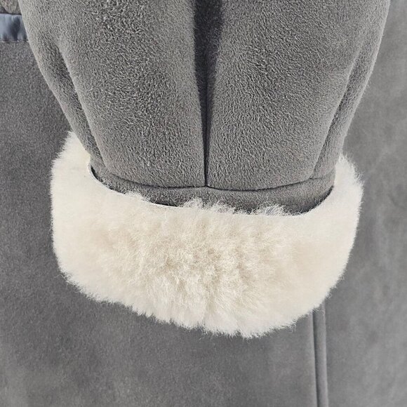 Full Length Grey Fleece Coath, Womens XXL - Picture 4 of 11